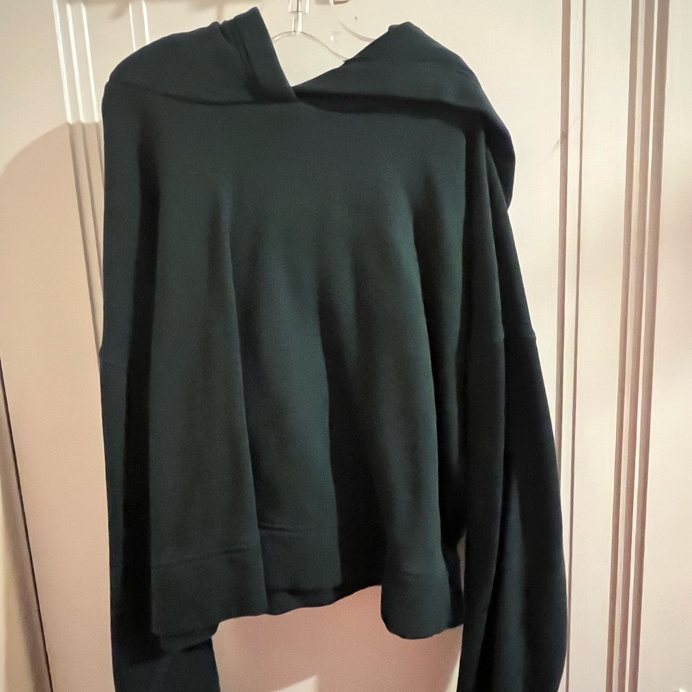 Old Navy Women's Deep Green Hooded Sweater